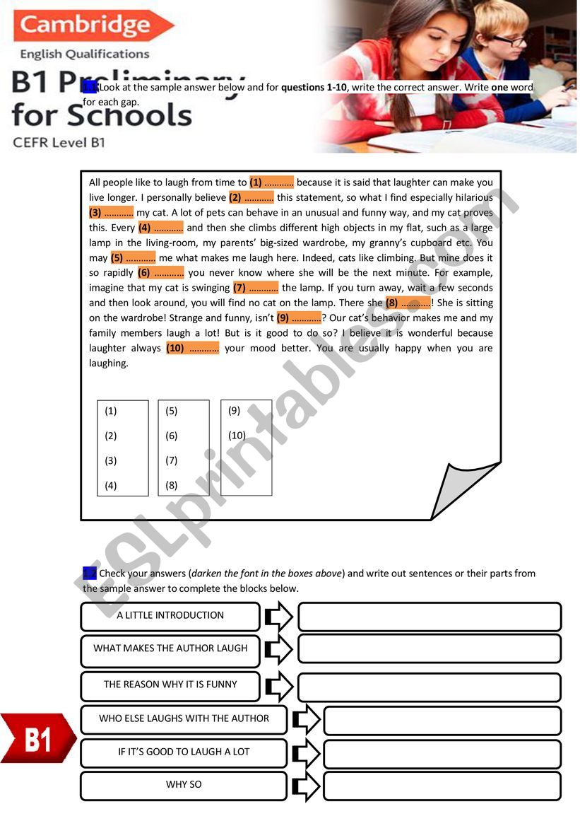 WRITING AN ARTICLE FOR CAMBRIDGE B23 PRELIMINARY (PET) [methodology